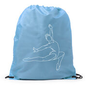 Gymnastics Drawstring Backpack - Gymnast Sketch