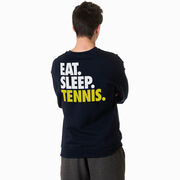 Tennis Crewneck Sweatshirt - Eat Sleep Tennis (Bold) (Back Design)