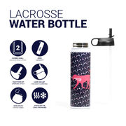 Girls Lacrosse Water Bottle - Lula the Lax Dog