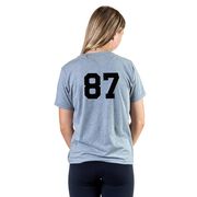 Girls Lacrosse Short Sleeve T-Shirt - Goofy Turkey Player