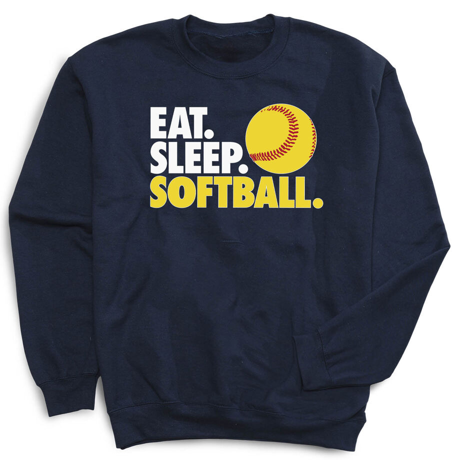 Softball Crewneck Sweatshirt - Eat Sleep Softball