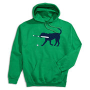 Baseball Hooded Sweatshirt - Navy Baseball Dog