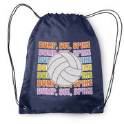 Volleyball Drawstring Backpack - Bump, Set, Spike