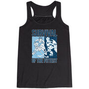 Hockey Flowy Racerback Tank Top - Survival of the Fittest