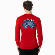 Skiing & Snowboarding Tshirt Long Sleeve - The Mountains Are Calling (Back Design)