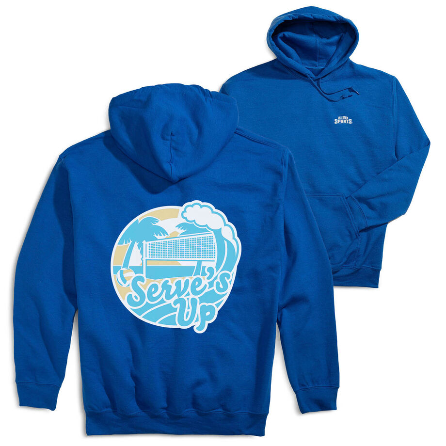 Volleyball Hooded Sweatshirt - Serve's Up (Back Design)