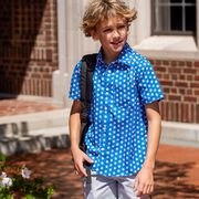 Baseball Performance Short Sleeve Button Down Shirt - Pop Fly