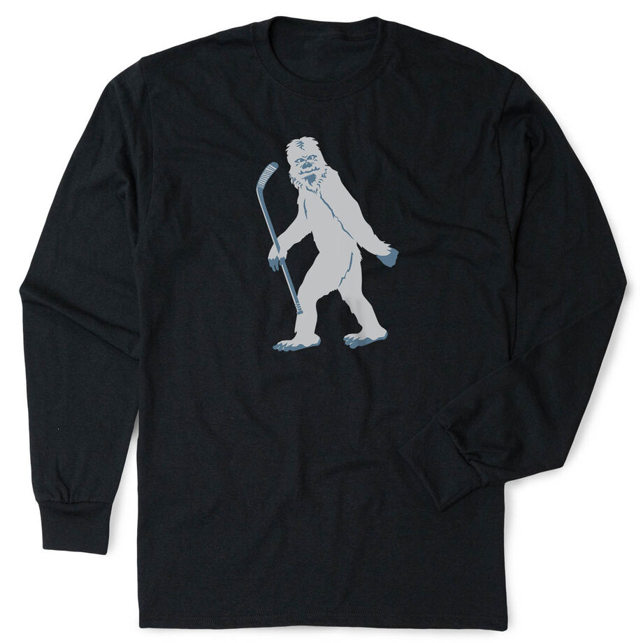 Hockey Tshirt Long Sleeve - Yeti | Black, YS, Male | ChalkTalkSPORTS