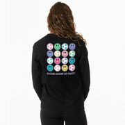 Soccer Tshirt Long Sleeve - Soccer Makes Me Happy (Back Design)