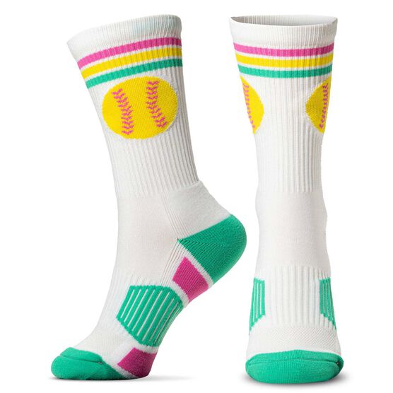 Softball Woven Mid-Calf Socks - Ball - Miami