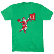 Basketball T-Shirt Short Sleeve - Slam Dunk Santa
