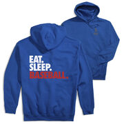 Baseball Hooded Sweatshirt - Eat. Sleep. Baseball. (Back Design)