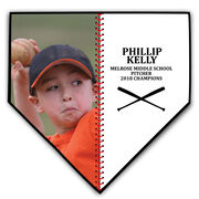 Baseball Home Plate Plaque - Player Photo Stitch