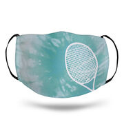 Tennis Face Mask - Racquet with Tie-Dye