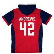 Custom Team Lightweight Short Sleeve ShieldDri Hoodie - Guys Lacrosse