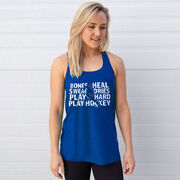 Hockey Flowy Racerback Tank Top - Bones Heal Hockey