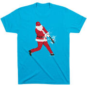 Baseball T-Shirt Short Sleeve Home Run Santa