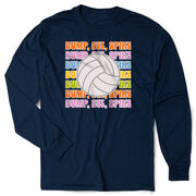 Volleyball Tshirt Long Sleeve - Bump, Set, Spike