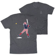Softball Short Sleeve T-Shirt - Softball Star (Back Design)