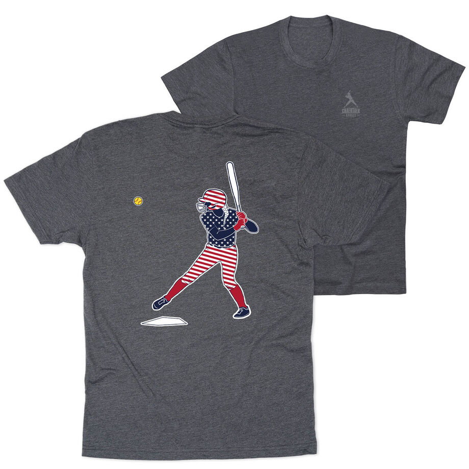 Softball Short Sleeve T-Shirt - Softball Star (Back Design)