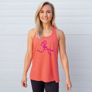 Field Hockey Flowy Racerback Tank Top - Neon Pink Field Hockey Girl