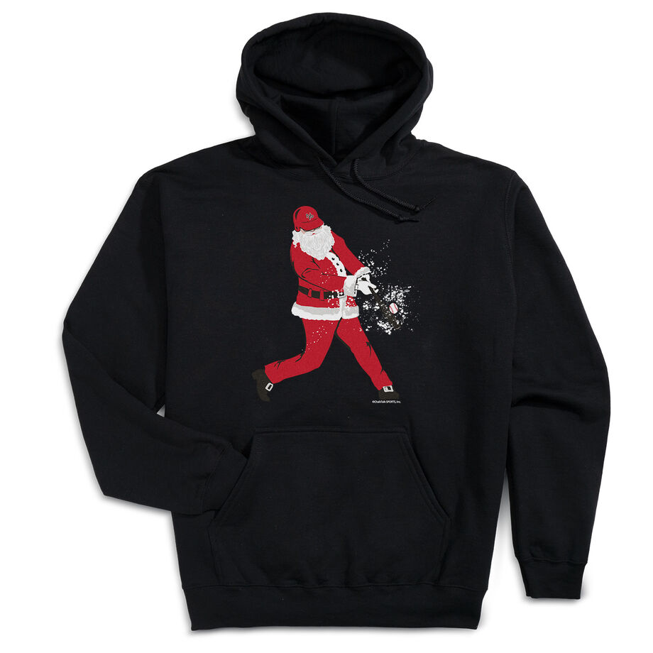 Baseball Hooded Sweatshirt - Home Run Santa