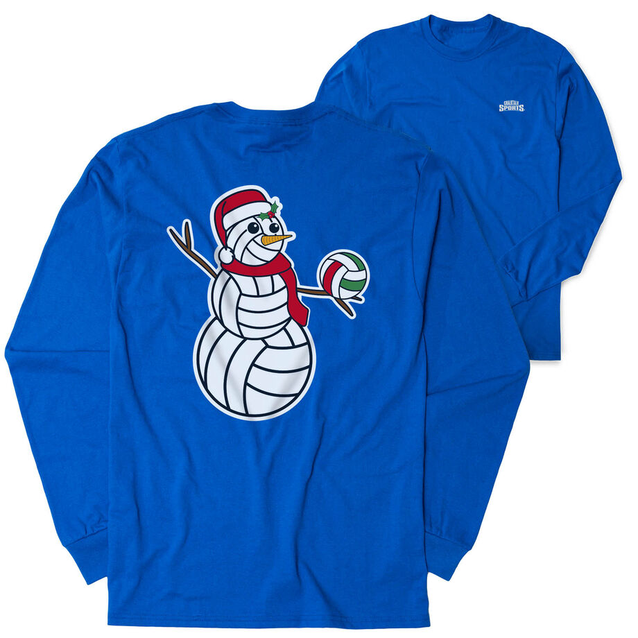 Volleyball Tshirt Long Sleeve - Serving Holiday Cheer (Back Design) 