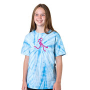 Field Hockey Short Sleeve T-Shirt - Neon Pink Field Hockey Girl Tie Dye