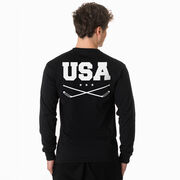 Hockey Tshirt Long Sleeve - USA(Back Design)