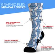 Guys Lacrosse Graphic Flex Mid-Calf Socks - Coast To Coast
