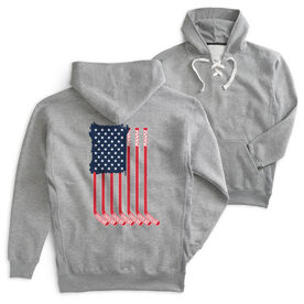 Hockey Sport Lace Sweatshirt - Hockey Sticks