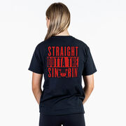 Hockey T-Shirt Short Sleeve - Straight Outta The Sin Bin (Back Design)