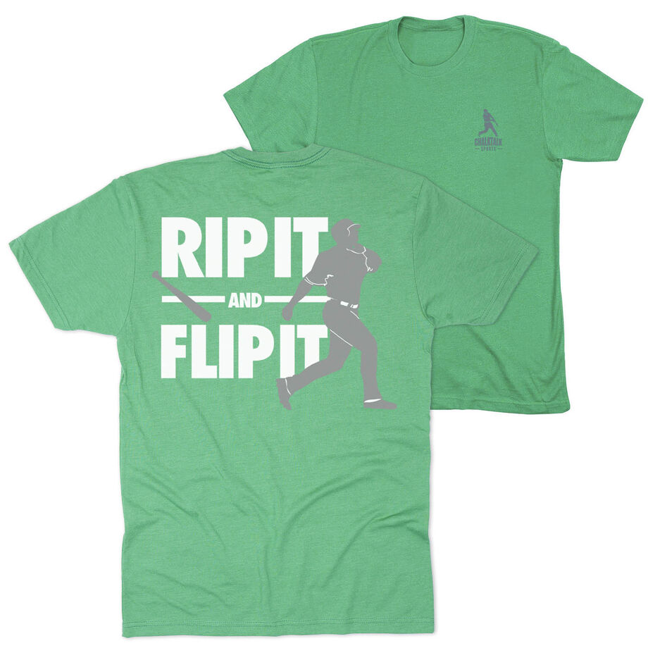 Baseball Short Sleeve T-Shirt - Rip It Flip It (Back Design)