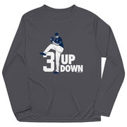 Baseball Long Sleeve Performance Tee - 3 Up 3 Down