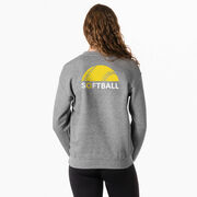 Softball Crewneck Sweatshirt - Modern Softball (Back Design)
