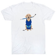 Hockey Short Sleeve T-Shirt - Puck The Hockey Dog