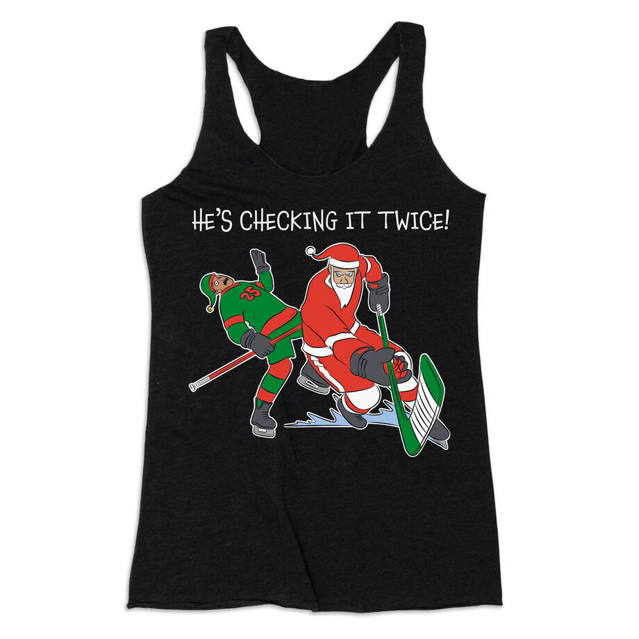 Hockey Women's Everyday Tank Top - He's Checking It Twice