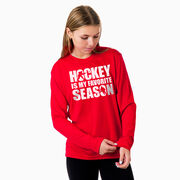 Hockey Long Sleeve Performance Tee - Hockey Is My Favorite Season