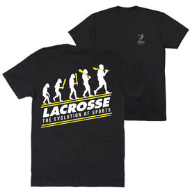 Guys Lacrosse Short Sleeve T-Shirt - Evolution of Lacrosse (Back Design)