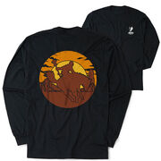 Guys Lacrosse Tshirt Long Sleeve - Giddy-Up (Back Design)