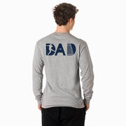 Soccer Tshirt Long Sleeve - Soccer Dad Silhouette (Back Design)
