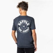 Wrestling Short Sleeve T-Shirt - Battle In Circle (Back Design)