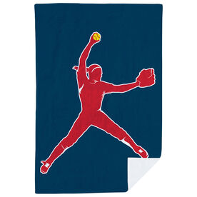 Softball Premium Blanket - Pitcher
