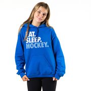 Hockey Hooded Sweatshirt - Eat. Sleep. Hockey.