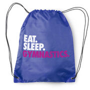 Gymnastics Drawstring Backpack Eat. Sleep. Gymnastics.