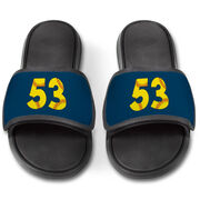 Softball Repwell&reg; Slide Sandals - Softball Number Stitches