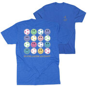 Soccer Short Sleeve T-Shirt - Soccer Makes Me Happy (Back Design)