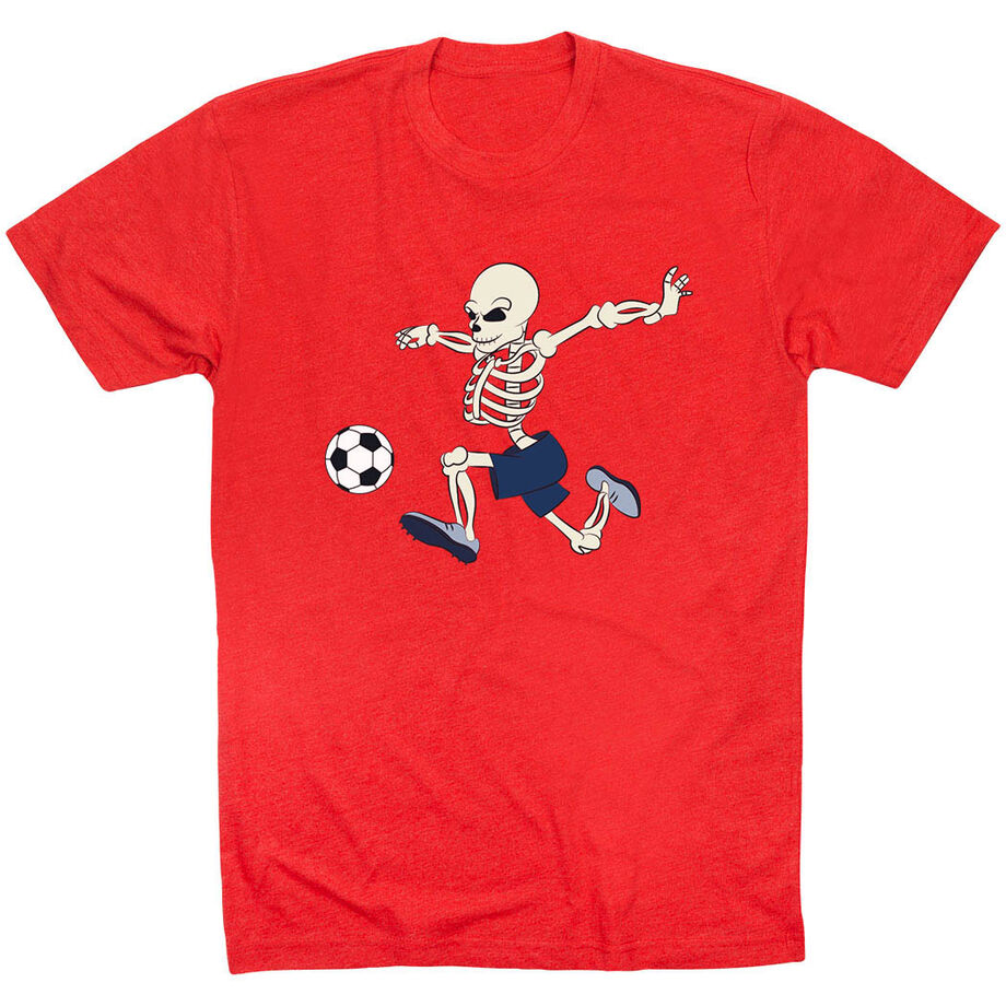Soccer Short Sleeve T-Shirt - Skeleton Striker