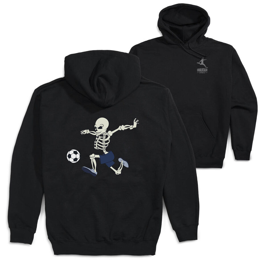 Soccer Hooded Sweatshirt - Skeleton Striker (Back Design)