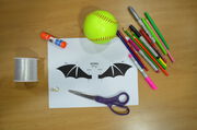 Softball DIY Halloween Bat Wings